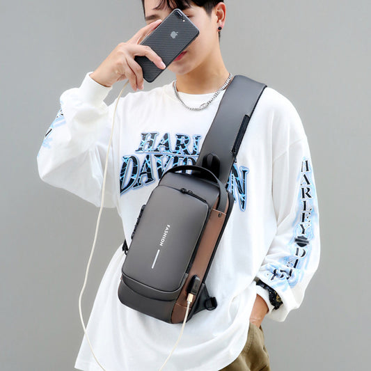 Smart Anti-Theft Sling Bag with USB Charging
