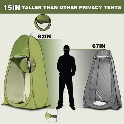 Camping Shower Tent 7FT Instant Level Up Privacy Tents, Portable Toilet Tent Outdoor Dressing Room, Foldable Camp Sun Shelter For Beach Fishing